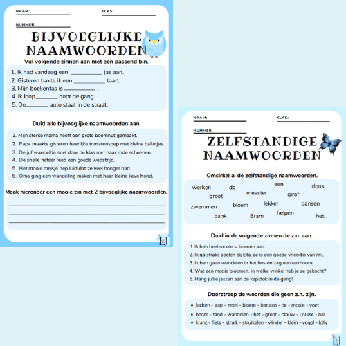 Bijvoeglijke- en zelfstandige naamwoorden